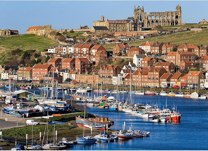 HUADADA Jigsaw Puzzles for Adults 1000 Pieces, Whitby Interlock Perfectly Letter on Back No Dust, Home Decor Birthday Party Toy for Men Women Elders Seniors (27.5"x19.6"), 1:1 Poster