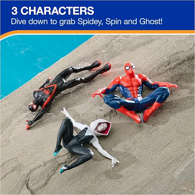 SwimWays Marvel Spider-Man Dive Character 3-Pack, Swimming Pool Accessories & Kids Pool Toy, Spiderman Toys, Weighted Figures, Marvel Pool Party Favors & Games for Kids Ages 5 & Up
