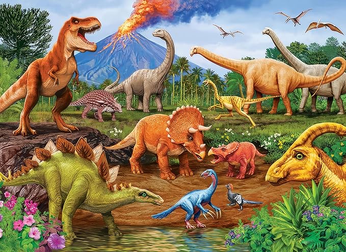 500 Piece Puzzles for Adults Jurassic 20.5 x 15 Inch 500 Piece Jigsaw Puzzles for Adults Dinosaurs Puzzles 500 Pieces for Adults Educational Challenge Puzzle