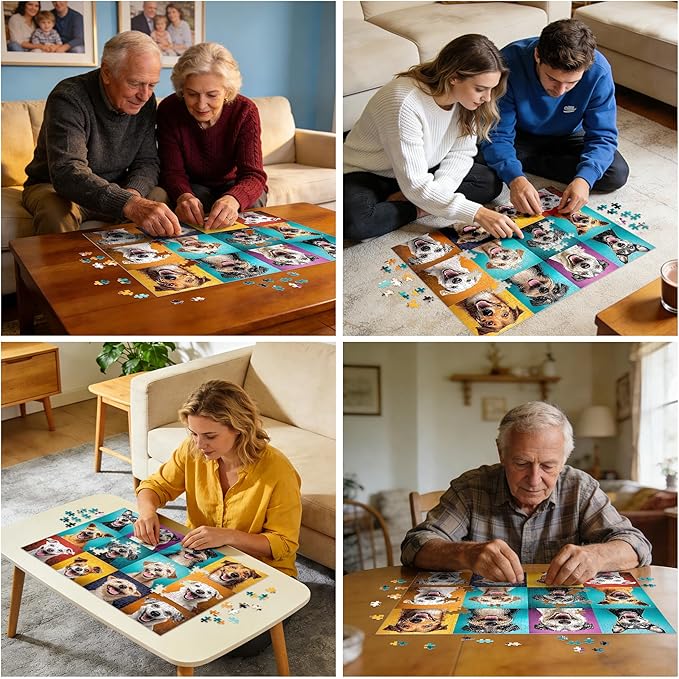 500 Piece Puzzles for Adults, Cute Dogs Jigsaw Puzzle for Adults Seniors,Recycled Cardboard Dogs Puzzle 500 Piece,Family Activity Great Gift for Family Friends 20.5 * 15 inch