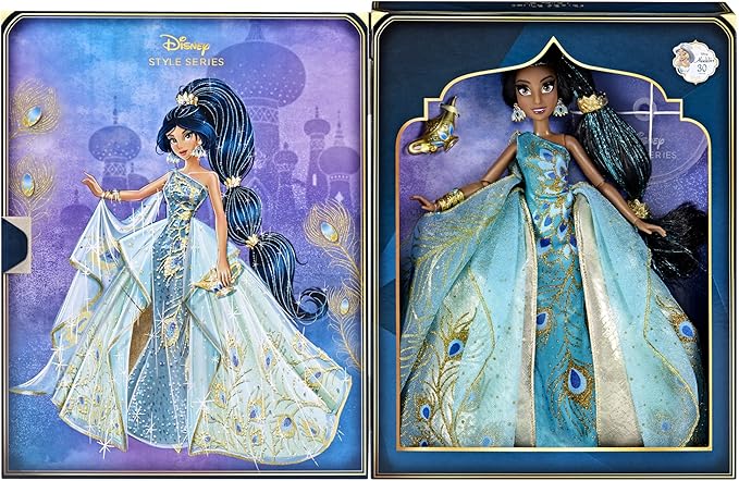 Disney Princess Style Series 30th Anniversary Jasmine Fashion Doll, Deluxe Collector Doll with Accessories, Disney Toy for Kids 6 and Up