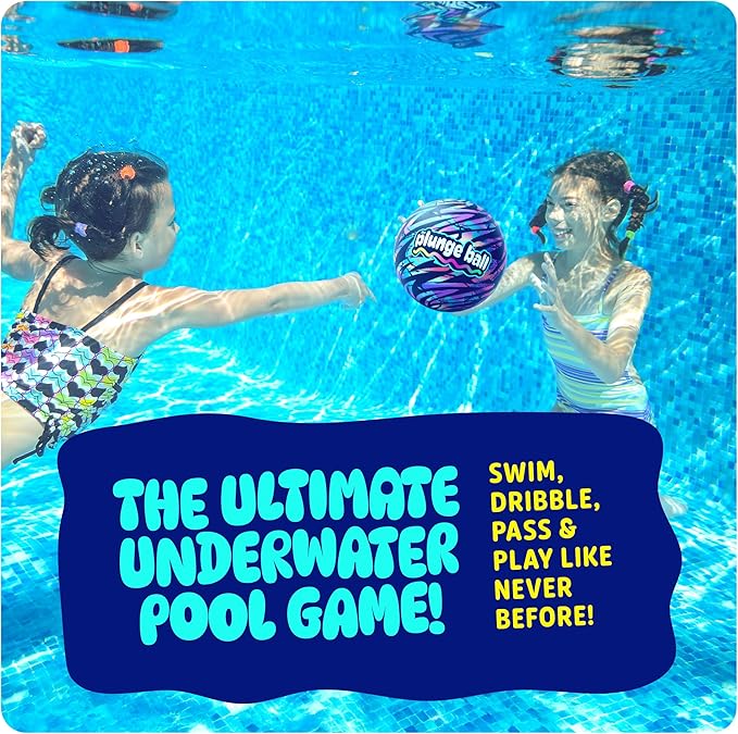 Plunge Ball - Pool Toys - Swimming Pool Games for Kids, Adults and Family - Water Balls - Water Toys for Kids Ages 8-12 - Teens, Boys Fun Stuff - Swim Balls Sports Accessories (9 Inch)