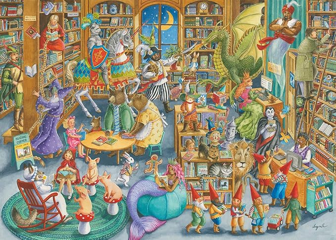 Ravensburger Midnight at The Library Puzzle - 1000 Unique Pieces | Premium Quality | Anti-Glare Surface | Perfect for Family Fun | Ideal Gift for Puzzle Enthusiasts