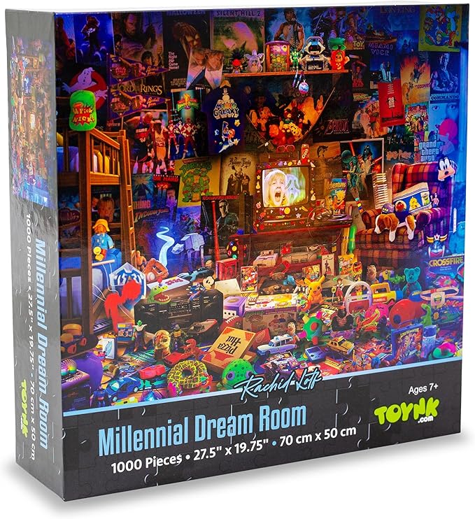 Millennial Dream Room 1000-Piece Jigsaw Puzzle by Rachid Lotf | Fun Brain Teaser, Toys & Games | 28 x 20 Inches