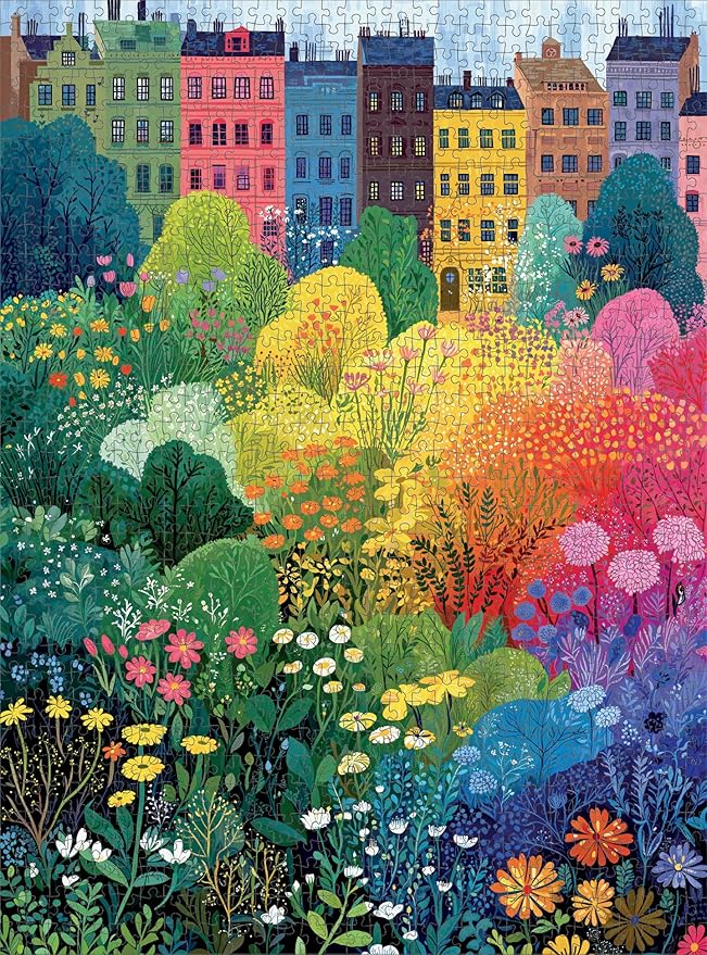 Cross & Glory – Copenhagen in Bloom – 1000 Piece Jigsaw Puzzle for Adults | Vibrant Copenhagen City Garden Puzzle | Colorful Wildflower Artwork | Premium Ribbon-Cut Puzzle with Satin Finish