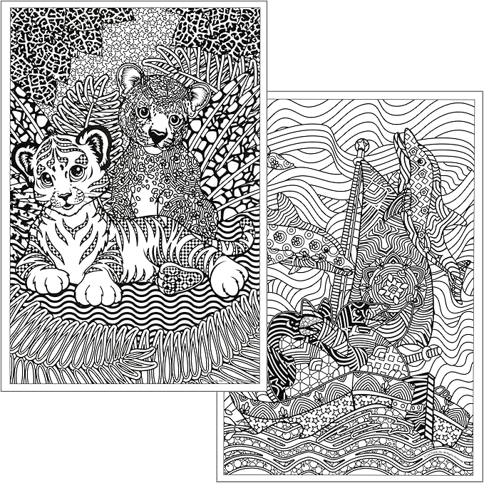 Bendon Lisa Frank Advanced Coloring Book Activity Set Includes Lisa Frank Coloring Book, Butterfly Stickers, and More