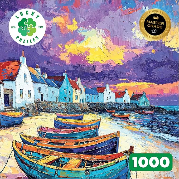 Lucky Puzzles - Whispers of the Irish Coast - 1000 Piece Jigsaw Puzzle for Adults | Unique Relaxation for Adults | Ideal Gift for Puzzle Lovers