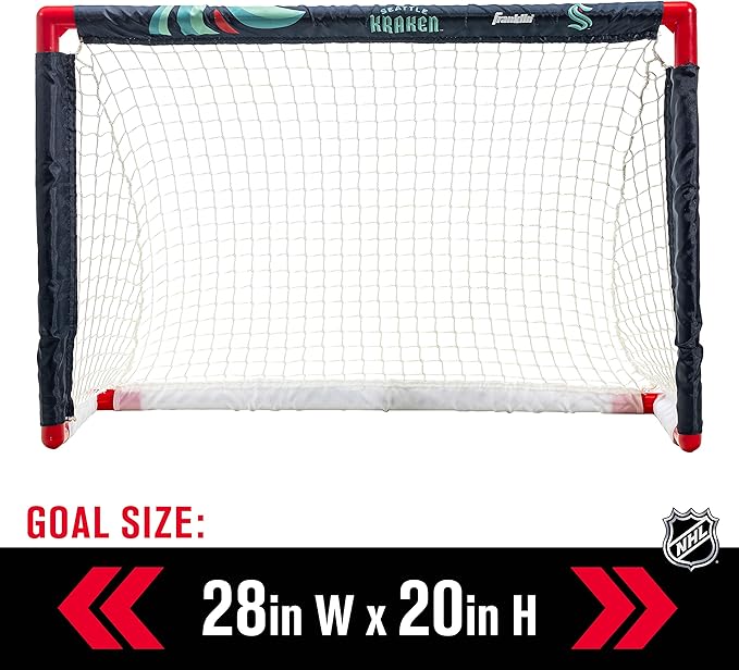 Franklin Sports NHL Mini Hockey Set - Kids Indoor Knee Hockey Goal, Ball, + 2 Stick Combo - Youth Team Indoor Toy Set - Official - Ages 3+