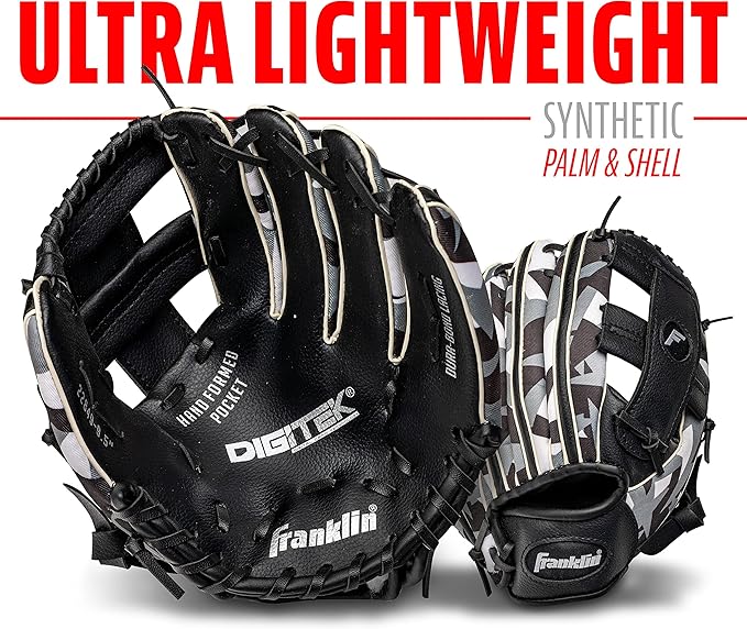 Franklin Sports Kids Baseball Gloves - RTP Youth Teeball Glove + Ball Set - Boys + Girls Teeball Mitt - Kids + Toddlers - 9.5"