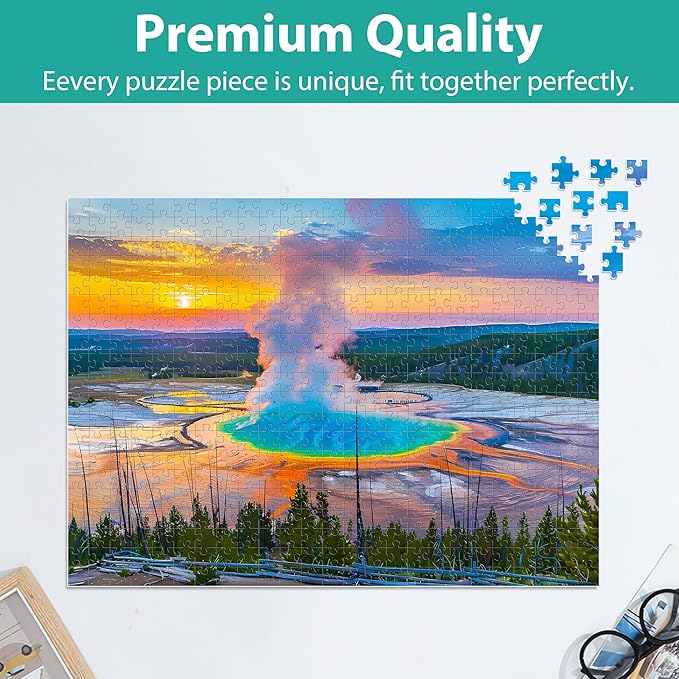 Jigsaw Puzzles for Adults 500 Pieces Puzzle National Parks Interlock Perfectly Letter on Back No Dust, Landscape Puzzle Home Decor Toy Gift for Teens Men Women Seniors Nature Jigsaw Puzzles Scenery