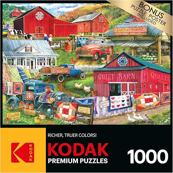 RoseArt - Kodak Premium - Country Compilation - 1000 Piece Jigsaw Puzzle for Adults
