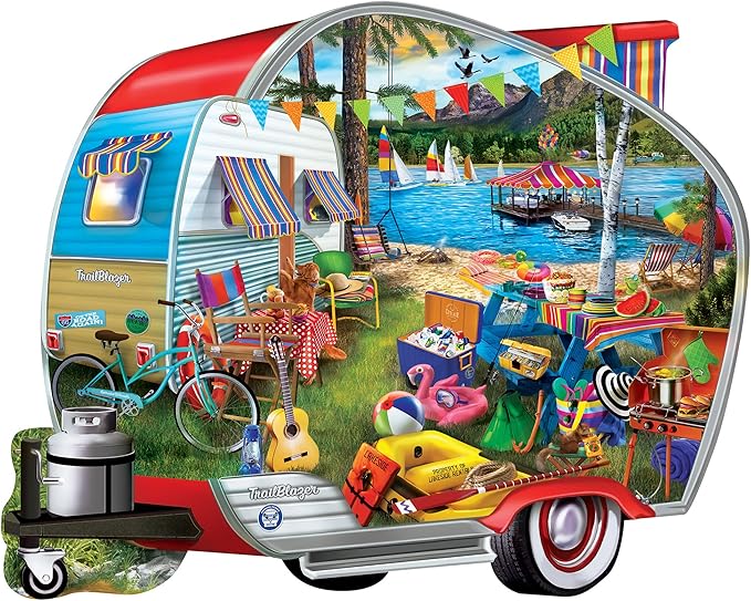 MasterPieces 1000 Piece Jigsaw Puzzle for Adults, Family, Or Youth - Happy Campers - 25.55"x 20.42"