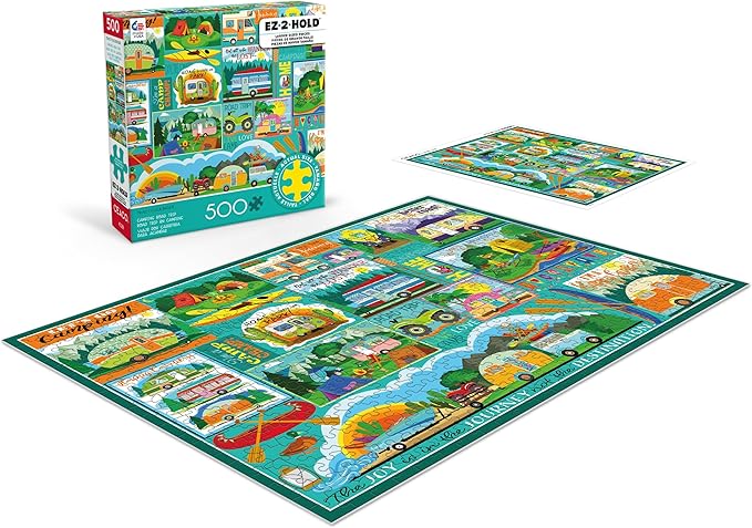 Ceaco - Tracy Flickinger - Camping Road Trip - 500 Larger Piece Jigsaw Puzzle