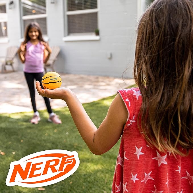 Nerf Micro Foam Sports Ball Set - Kids Foam Micro Football, Soccer Ball + Basketball Set Soft Stress Relief for Kids - Assorted Color