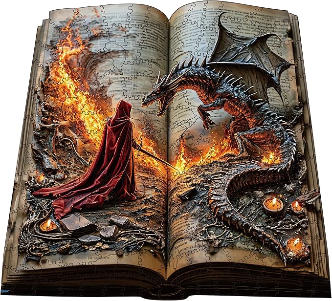 Wooden Puzzles for Adults, Dragon Wooden Puzzles 200 Pieces, Irregular Animals Fun Puzzles for Adults