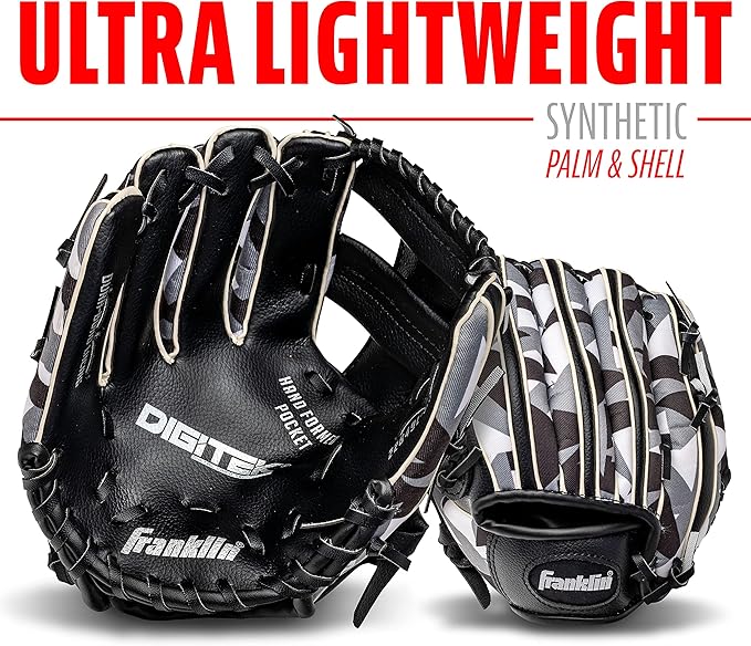 Franklin Sports Kids Baseball Gloves - RTP Youth Teeball Glove + Ball Set - Boys + Girls Teeball Mitt - Kids + Toddlers - 9.5"