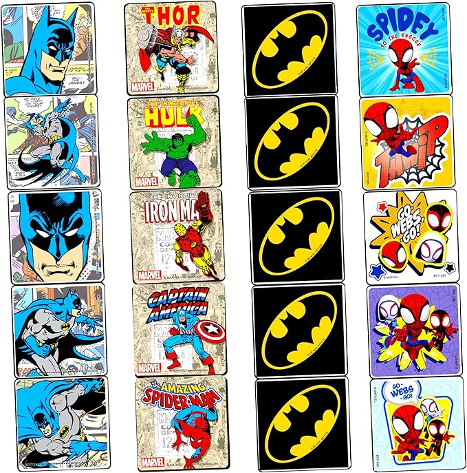 Bendon Superhero Coloring Book and Stickers Activity Set Featuring Batman, Avengers, and Spidey Includes Coloring Books, Stickers, Reward Sticker Set and More (Super Hero Coloring Book Set)