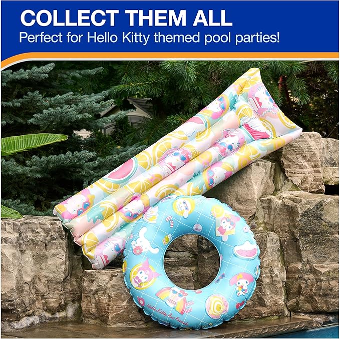 Swimways Hello Kitty Suntanner Pool Float, Inflatable Pool Floats & Kids Pool Toys, Swimming Pool Accessories & Beach Essentials for Teens Aged 14 & Up