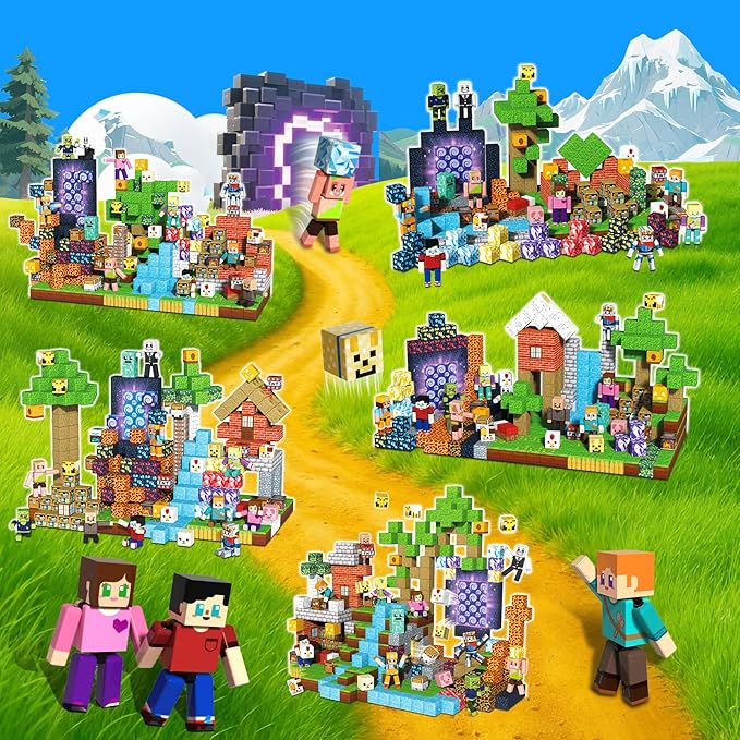464 Pcs Magnetic Blocks - Magnetic Building Blocks, Magnet Cubes Stacking Toys for Kids Age 4-8, 8-12, Birthday Gift for 3 4 5 6 7 8 9 Year Old Boys Girls (Patent Pending)
