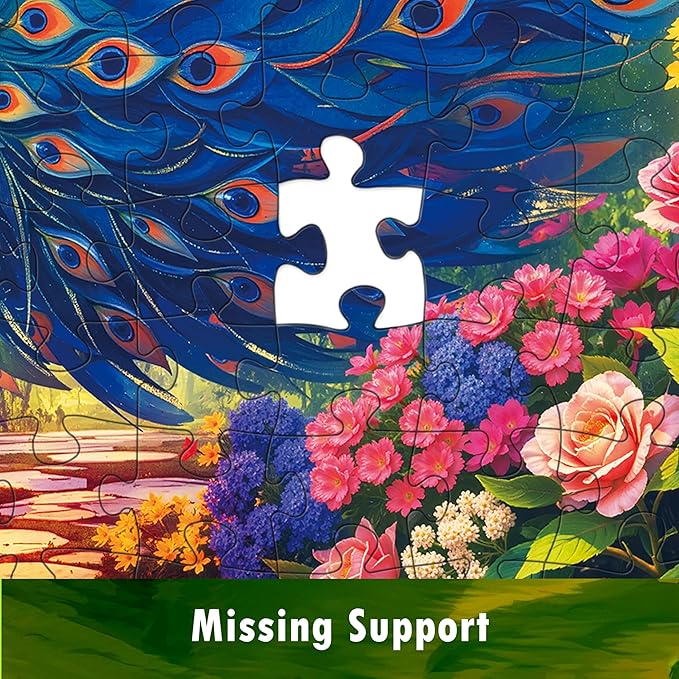Colorful Peacock Artwork Puzzles for Adults 1000 Pieces, Perfectly Letter on Back No Dust, Rainbow Peacock Artwork Jigsaw Puzzle Animal Lovers, Challenging Puzzle Perfect for Game Nights