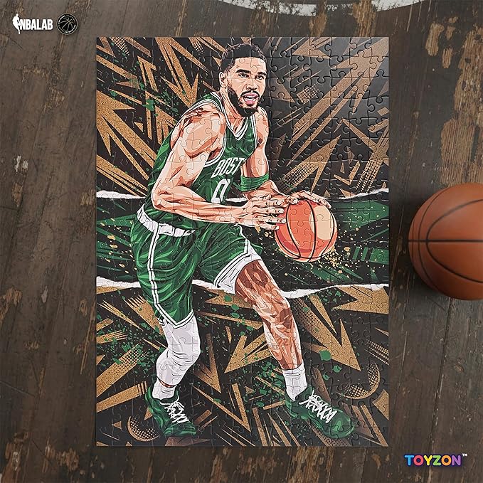 NBA Court Legends 300pc Jayson Tatum Jigsaw Puzzle for Kids & Adults, Premium Basketball Puzzle Game, Family Activity, Collector Gift for NBA Fans, Game Room or Home Display