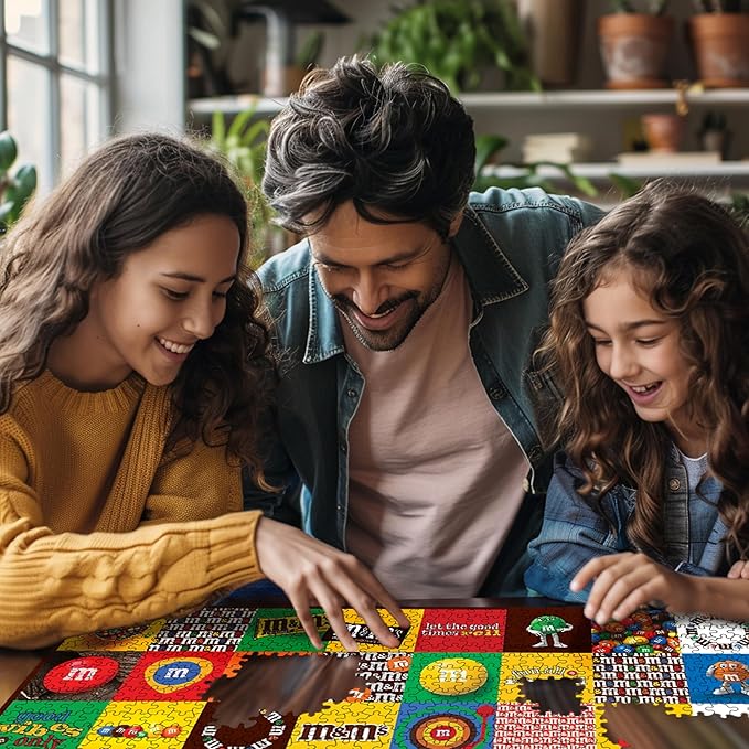 White Mountain M & M Fun Puzzle 1000 Piece Vintage Jigsaw Puzzles for Adults and Families