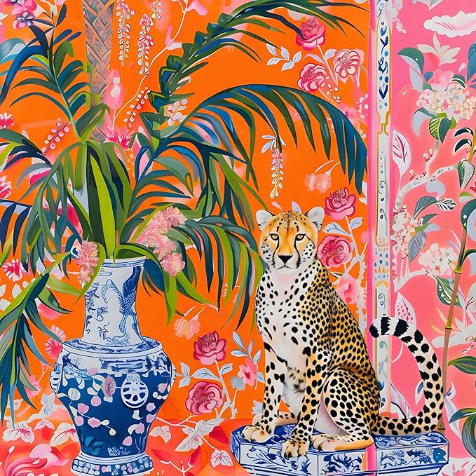 Springbok Cheetah and Ginger Jar 500 Piece Jigsaw Puzzle for Adults - Unique Cut Pieces - Made in USA