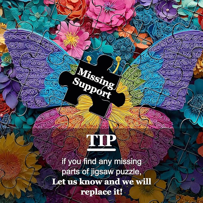 Butterfly Puzzles for Adults 1000 Pieces,Challenging Colorful Flower Butterflies Puzzles,Great Gift for Butterfly Lovers