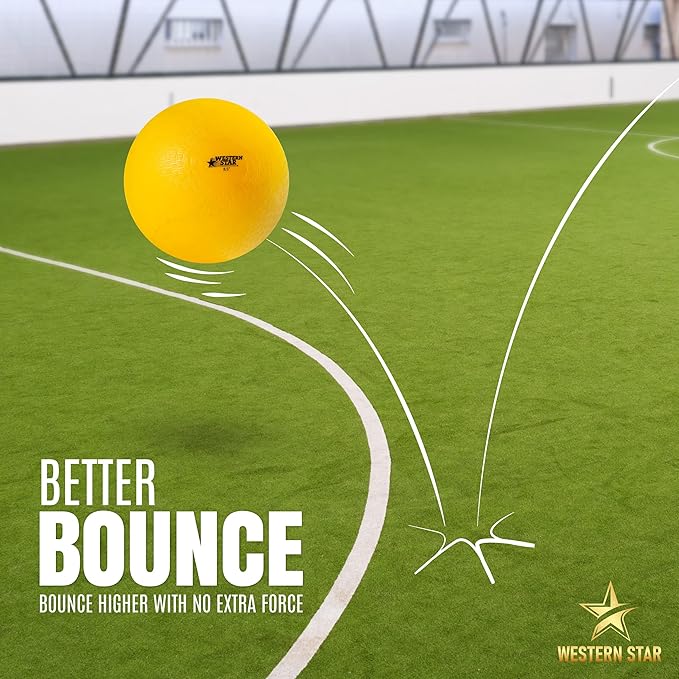 Western Playground Ball and Kick Ball - Extra Soft and Bouncy- 4 Colors - Medium & Large & Extra Large - Reliable Construction - for Kids, Toddlers, and More - No Fade Playground Balls