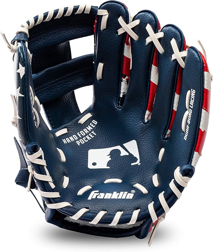 Franklin Sports Kids Baseball Gloves - RTP Youth Teeball Glove + Ball Set - Boys + Girls Teeball Mitt - Kids + Toddlers - 9.5"