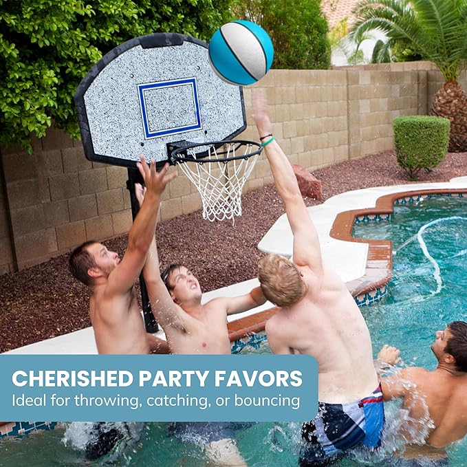 Botabee Regulation Size 9'' Swimming Pool Basketball, Waterproof, Blue (Size 6), for Ages 12+, 1 Piece (Pack of 2)