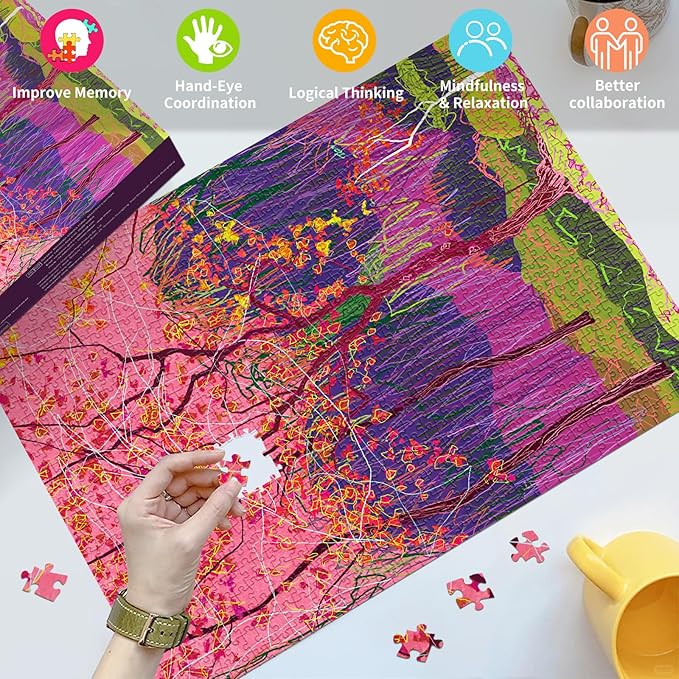 HUADADA Puzzles for Adults 1000 Pieces,Tallow Tree Puzzles for Adults,1000 Piece Puzzle for Adults Family Interactive Game Gift