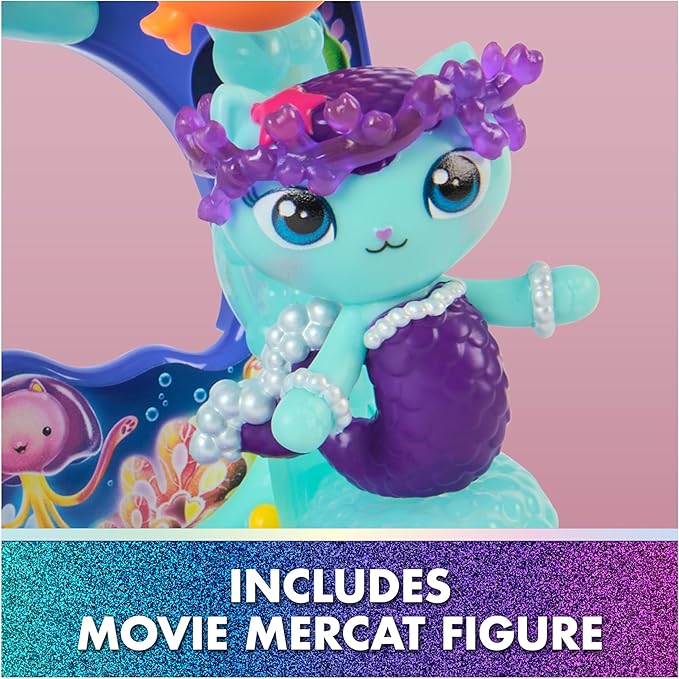 DreamWorks GABBY'S Dollhouse The Movie, Mercat's Aquarium Balcony, with Toy Figure & Dollhouse Accessories, Kids Toys for Girls & Boys Ages 3 and Up