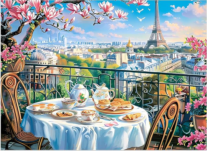 Puzzles for Adults 500 Pieces, Fit Together Perfectly, No Dust, Eiffel Tower Paris Jigsaw Puzzles 500 Pieces, Challenging Puzzle Games Family Activity, Great Gift Idea, Home Decor(21 x 15 in)