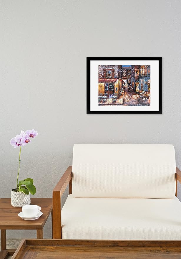 MCS 14.25x19.25 Puzzle Frame for Finished Puzzles, Black Vertical & Horizontal Wall-Mounted Picture Display for Preservation (1-Pack)