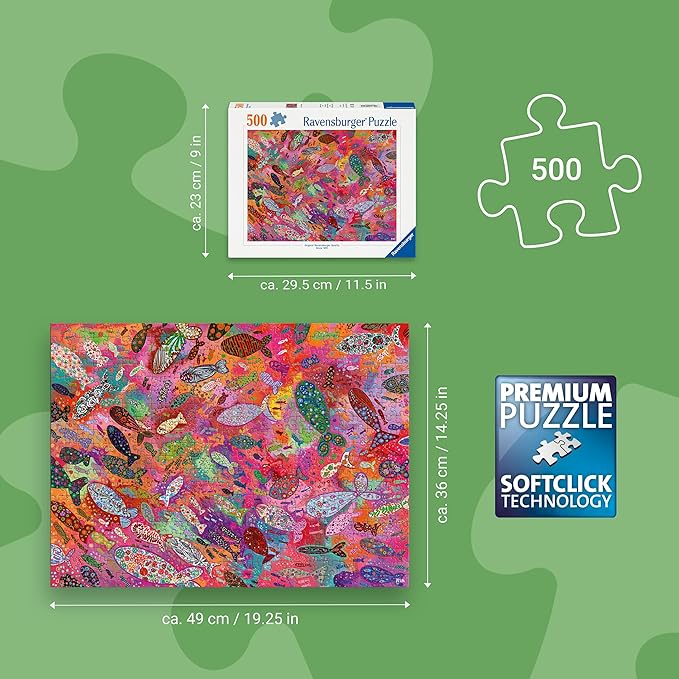 Ravensburger Fish in Fuchsia 500 Piece Puzzle for Adults