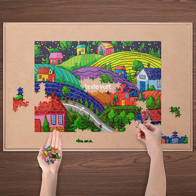 Lavievert Jigsaw Puzzle 500 Piece Puzzle for Adults - Village Under The Stars