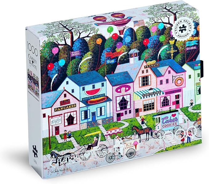 Buffalo Games - Silver Select - Charles Wysocki - Confection Street - 1000 Piece Jigsaw Puzzle for Adults - Challenging Puzzle Perfect for Game Nights - Finished Size is 26.75 x 19.75