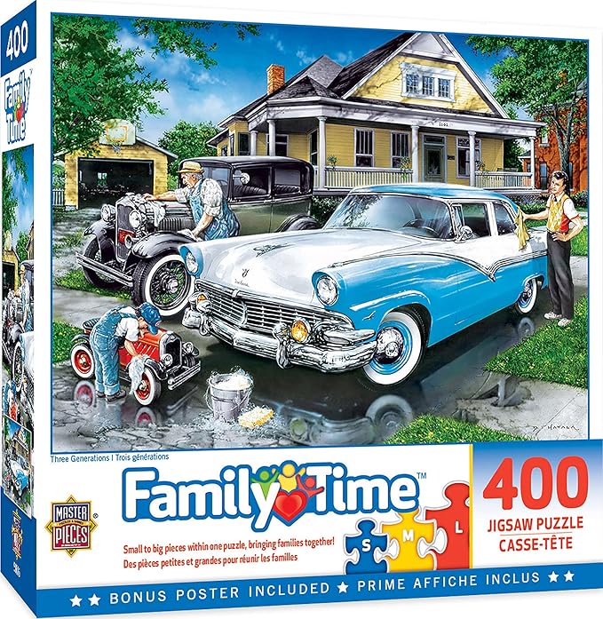 MasterPieces 400 Piece Jigsaw Puzzle for Adults, Family, Or Youth - Three Generations - 18"x24"