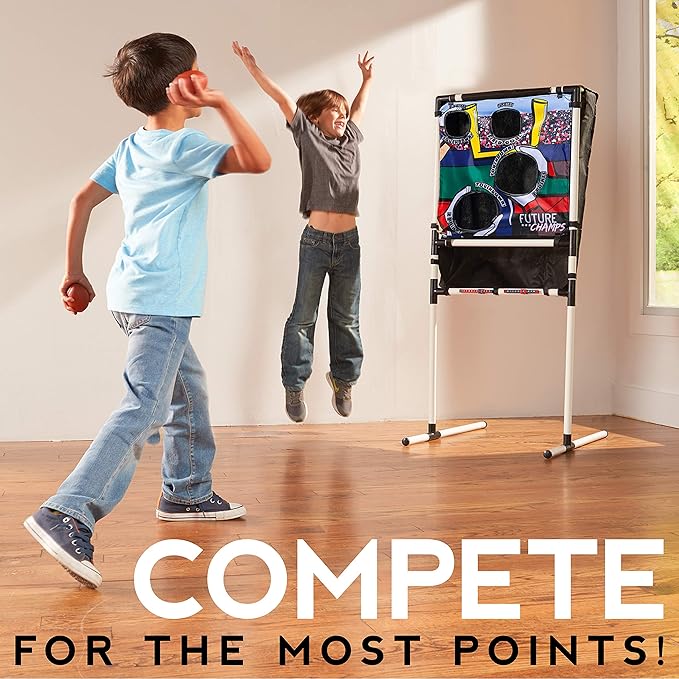 Franklin Sports Kids Football Target Toss with Mini Balls - Indoor Football Passing Game for Kids - Targets Included