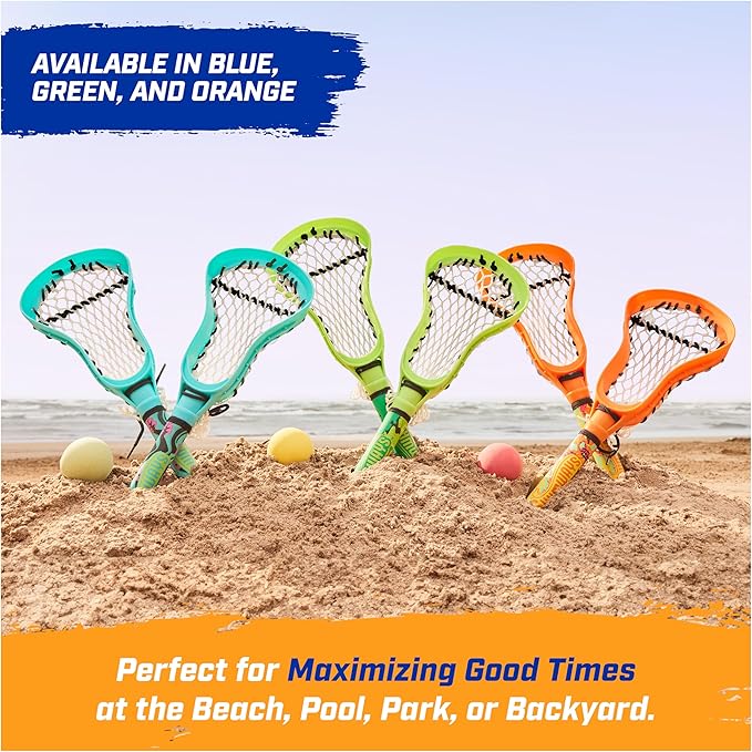 SwimWays Hydro Lacrosse, Waterproof Lacrosse Set, Outdoor Games for Adults and Kids, Sports Equipment, Pool Party Games and Toys, Orange