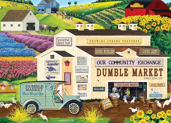 MasterPieces Dumble Market Jigsaw Puzzle - 500 Piece EZ Grip Puzzle for Adults - Ages 14+