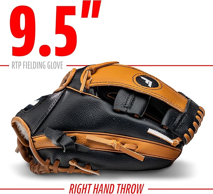 Franklin Sports Kids Baseball Gloves - RTP Youth Teeball Glove + Ball Set - Boys + Girls Teeball Mitt - Kids + Toddlers - 9.5"