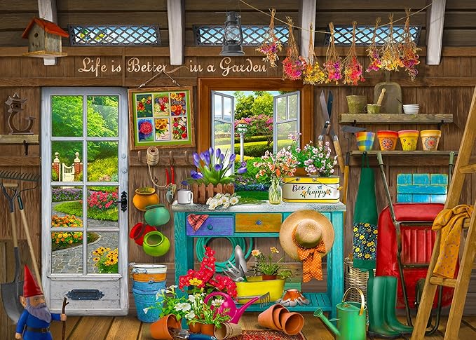 Puzzles for Adults 500 Pieces - Potting Shed Licensed by Chris Bigelow