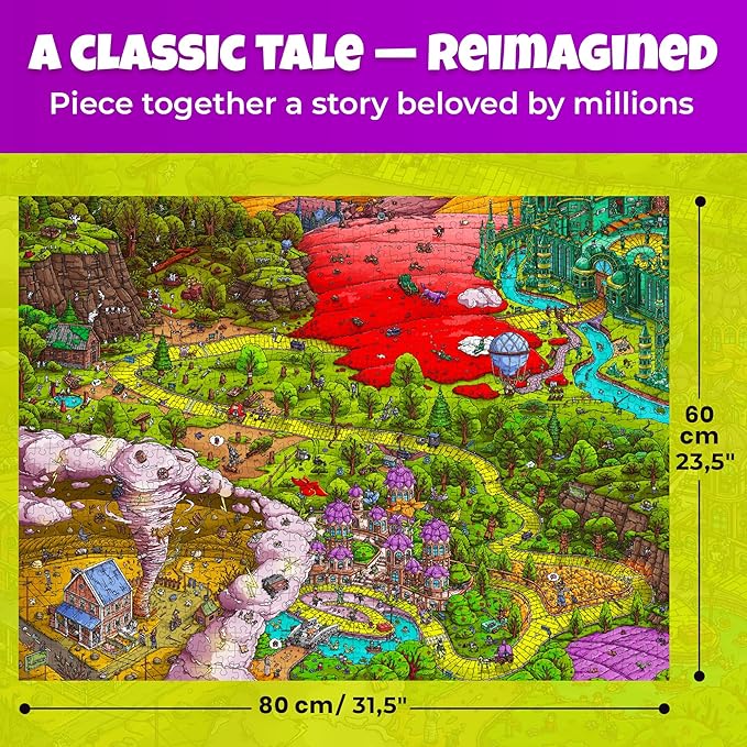 QUOKKA 1000 Piece Jigsaw Puzzle for Adults Emerald Kingdom – Puzzles for Adults 1000 Pieces Premium Box Packaging - Extra Fun Hidden Secrets & Audio Story – Perfect Relaxation Creativity Gift