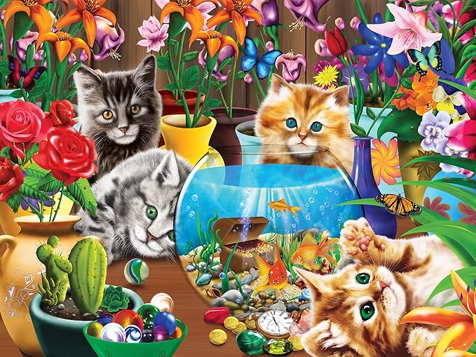 MasterPieces 400 Piece Jigsaw Puzzle for Adults, Family, Or Youth - Marvelous Kittens - 18"x24"