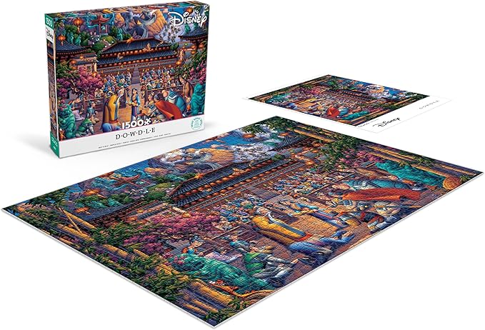 Ceaco - Disney - Dowdle - Mickey and Friends Exploring the Jungle - 1500 Piece Puzzle for Adults - Challenging and Perfect for Game Nights - Finished Puzzle Size 38.5 x 26.5