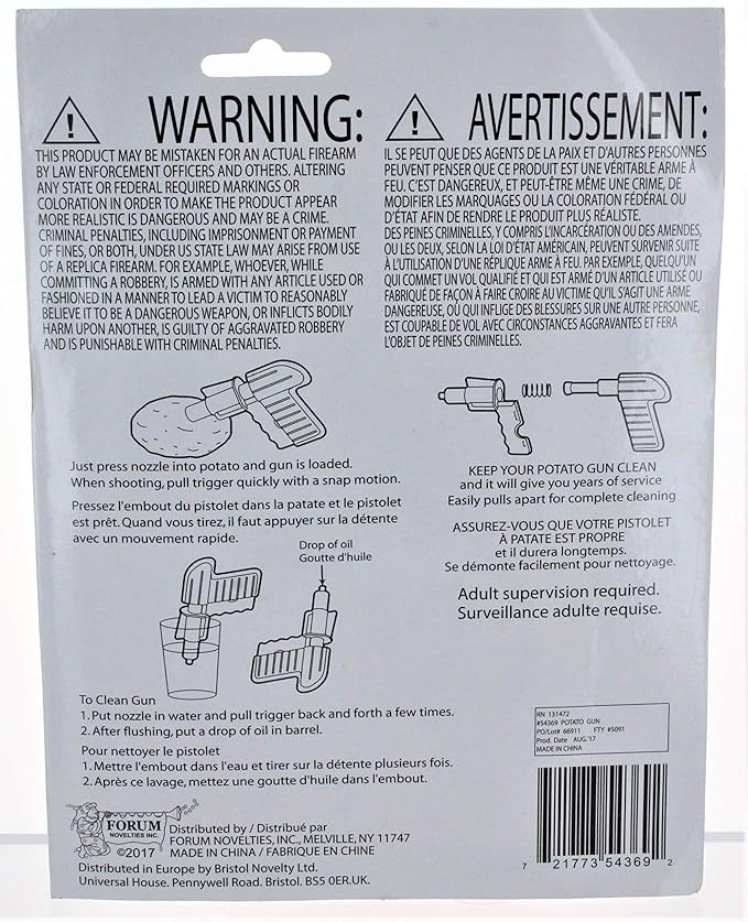 Rhode Island Novelty Six Inch Potato Gun