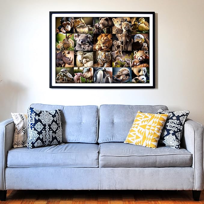 Think2Master Animal 500 Pieces Jigsaw Puzzle with Very Large Jigsaw Pieces. for Adults, Seniors. Great Gift 13+ Size: 26.8” x 18.9”