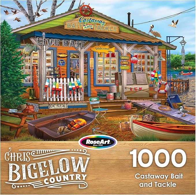 RoseArt - Chris Bigelow - Castaway Bait and Tackle - 1000 Piece Jigsaw Puzzle for Adults